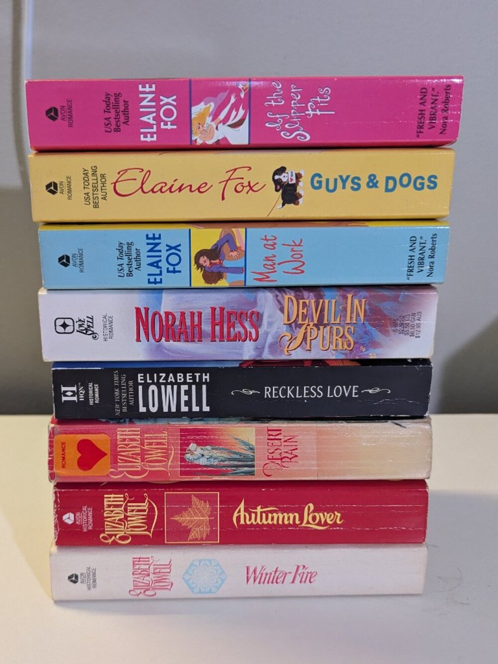 Lot of 8 Mass Market Paperback Romance Fiction Novels
